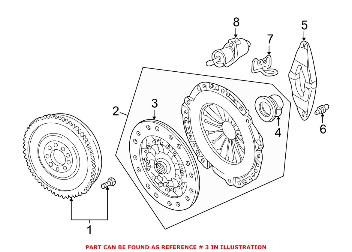 BMW Clutch Friction Disc 21207526516